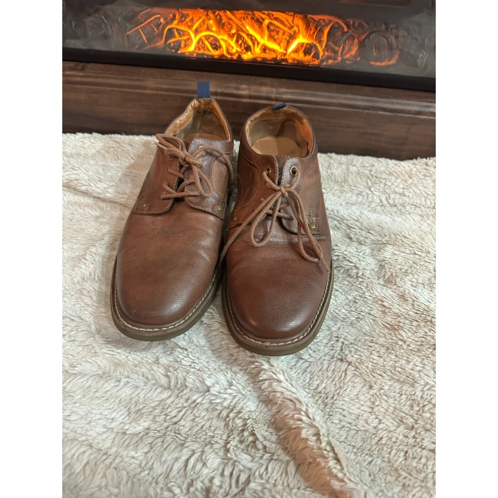 Guess Brown Leather Oxfords Dress Shoes‎ Lace Up Casual Comfort Size 9